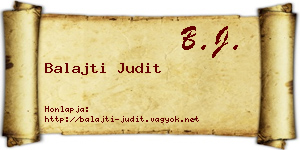 Balajti Judit névjegykártya